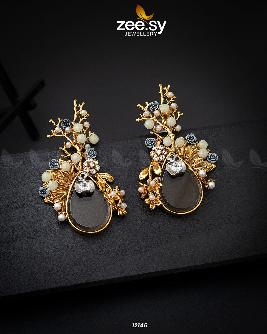 Willow Earrings - by - Libasekhas UK - Registered Vendor of : Zeesy - 100% Original Designer Dresss