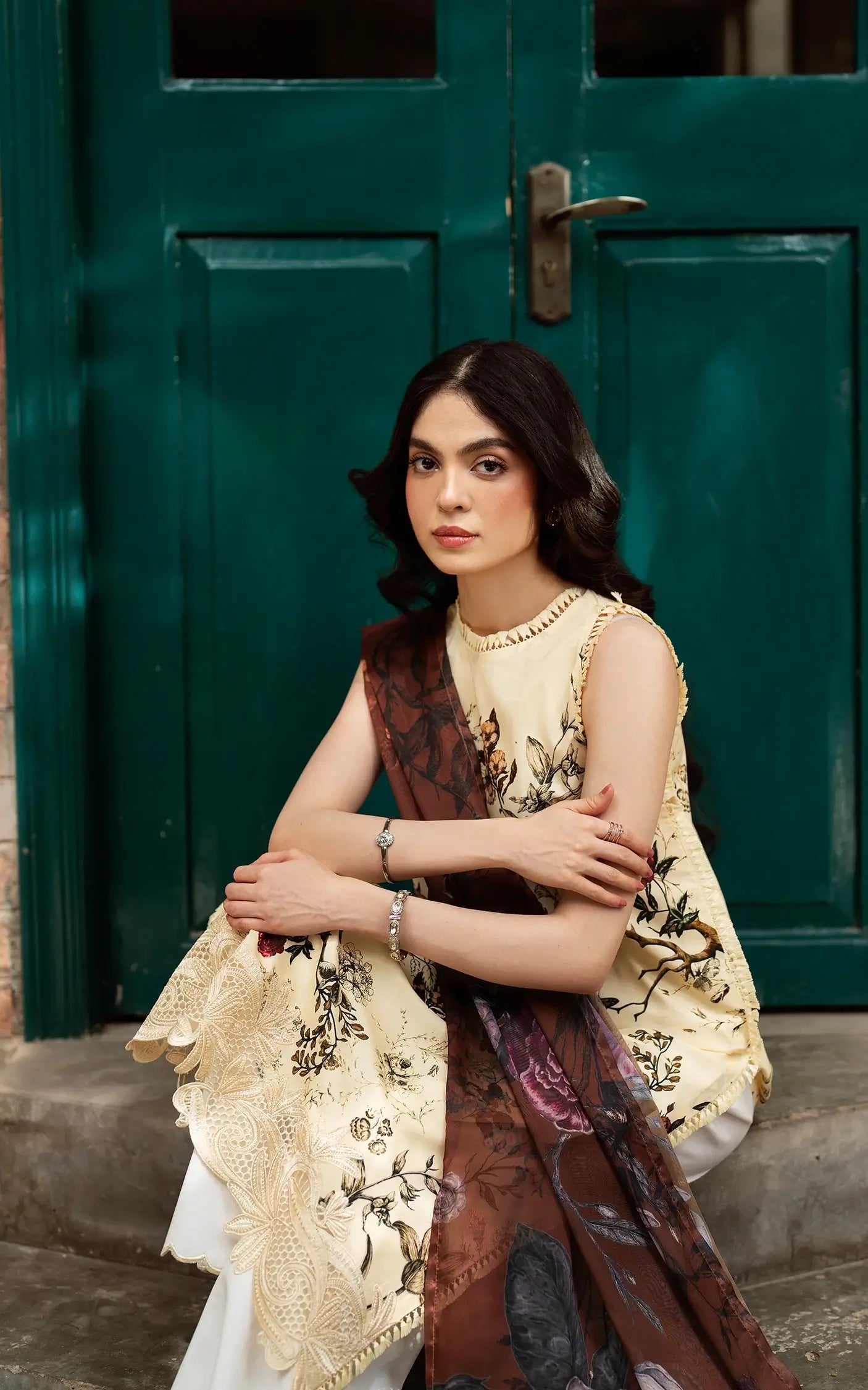 Asifa and Nabeel | Yakin Summer 25 | Meadow Bloom-(YKL25-01) - by - Libasekhas UK - Registered Vendor of : Asifa and Nabeel - 100% Original Designer Dresss