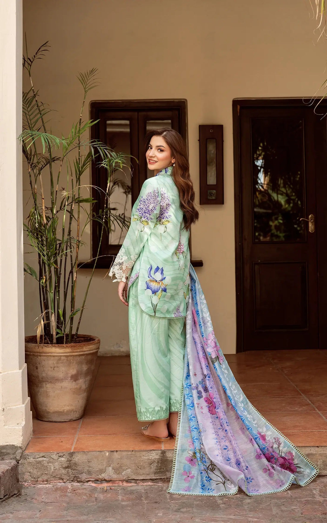 Asifa and Nabeel | Yakin Summer 25 | Floral Mist-(YKL25-04) - by - Libasekhas UK - Registered Vendor of : Asifa and Nabeel - 100% Original Designer Dresss