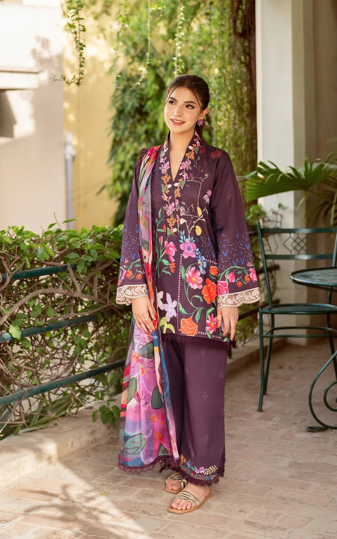 Asifa and Nabeel | Yakin Summer 25 | Whimsical Flora-(YKL25-12) - by - Libasekhas UK - Registered Vendor of : Asifa and Nabeel - 100% Original Designer Dresss