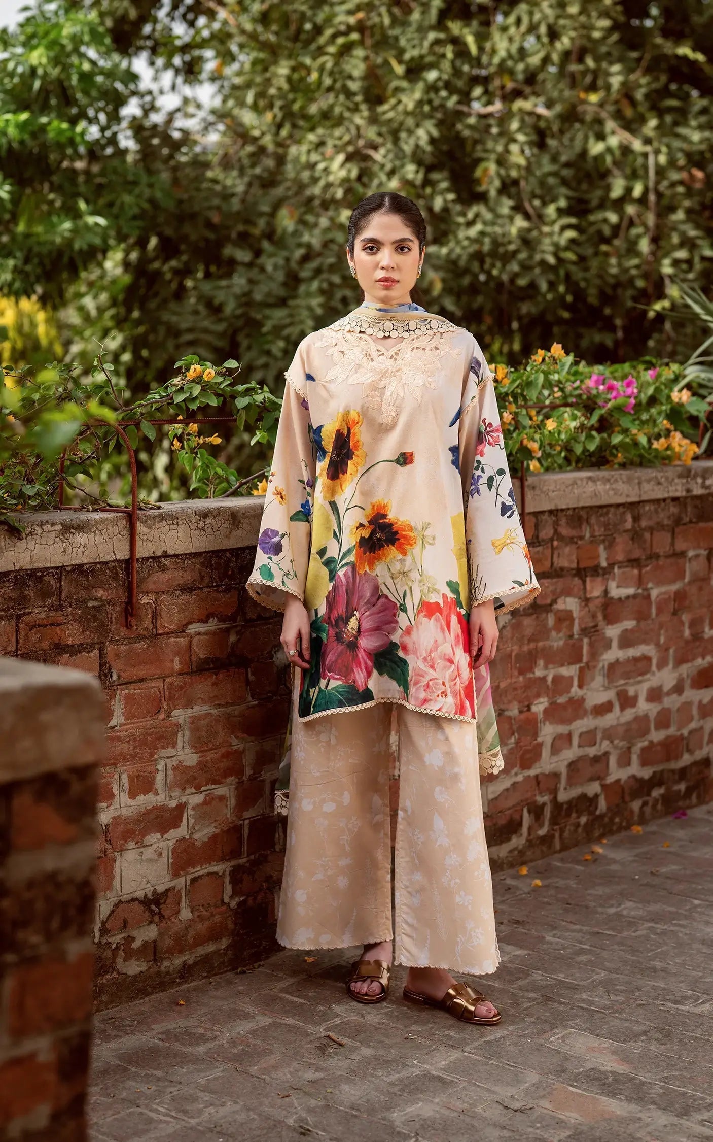 Asifa and Nabeel | Yakin Summer 25 | Bloomlight-(YKL25-13) - by - Libasekhas UK - Registered Vendor of : Asifa and Nabeel - 100% Original Designer Dresss