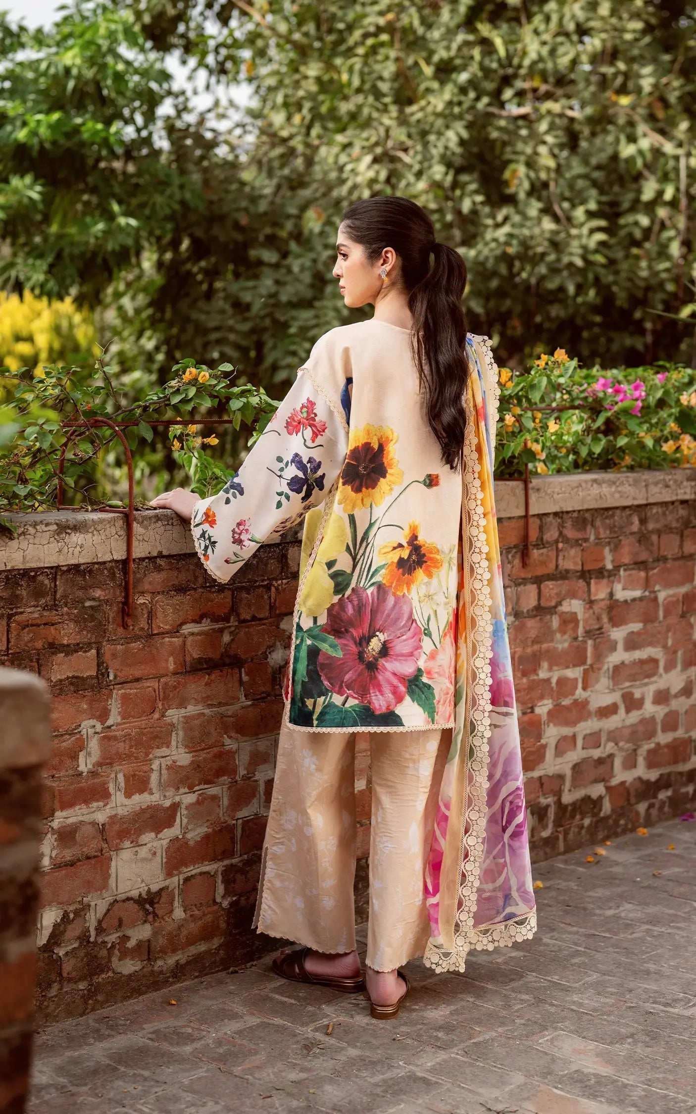 Asifa and Nabeel | Yakin Summer 25 | Bloomlight-(YKL25-13) - by - Libasekhas UK - Registered Vendor of : Asifa and Nabeel - 100% Original Designer Dresss