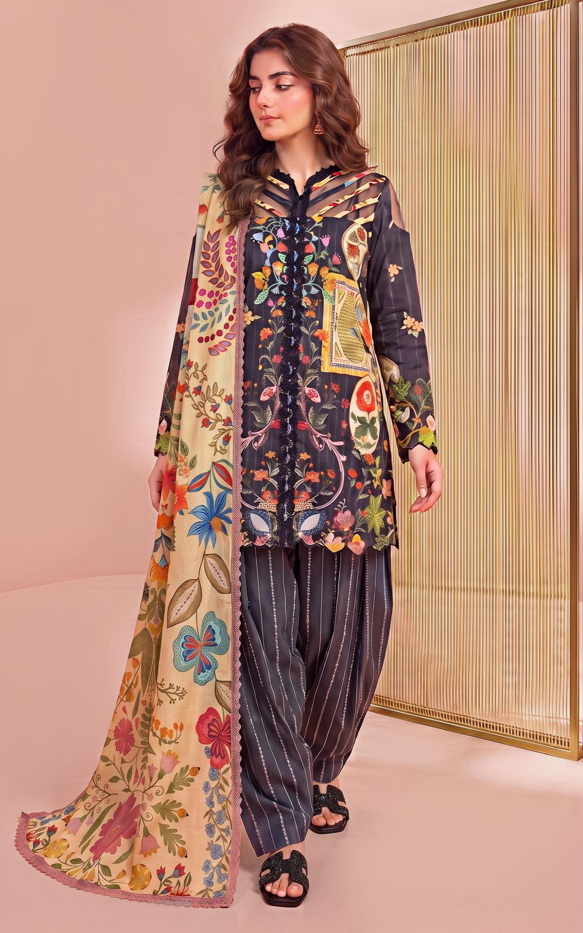 Asifa and Nabeel | Yakin 26 | Marigold (YKL26-01) - by Libasekhas UK - Registered Vendor of : Asifa and Nabeel - 100% Original Designer Dress