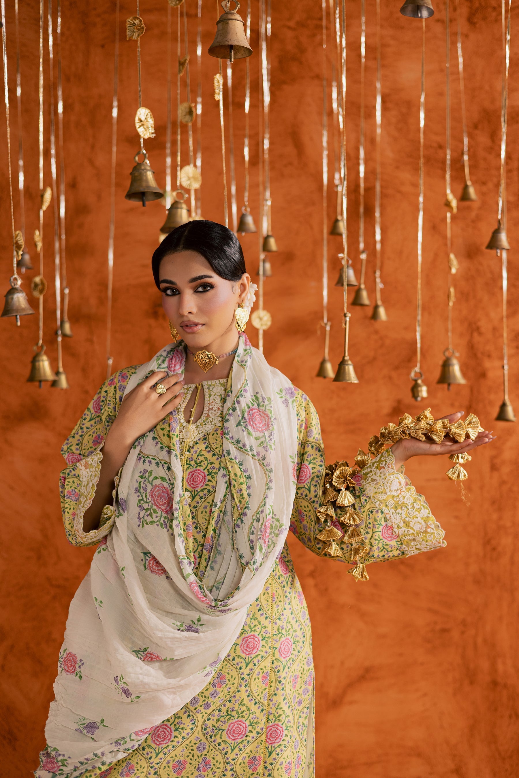 Batik | Festive Eid 26 | Yellow Minsa - by Libasekhas - Registered Vendor of : Batik - 100% Original Designer Dress