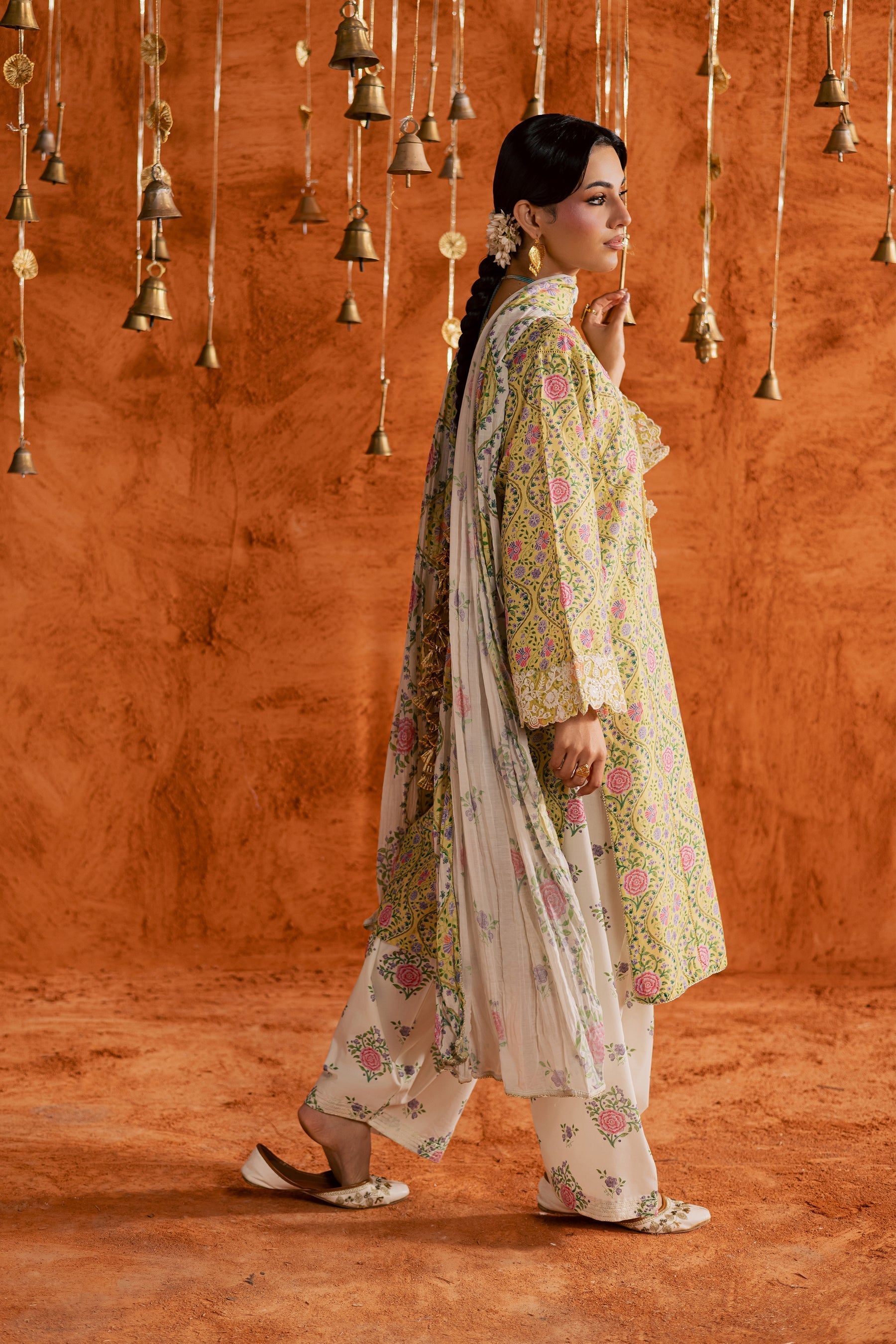 Batik | Festive Eid 26 | Yellow Minsa - by Libasekhas - Registered Vendor of : Batik - 100% Original Designer Dress