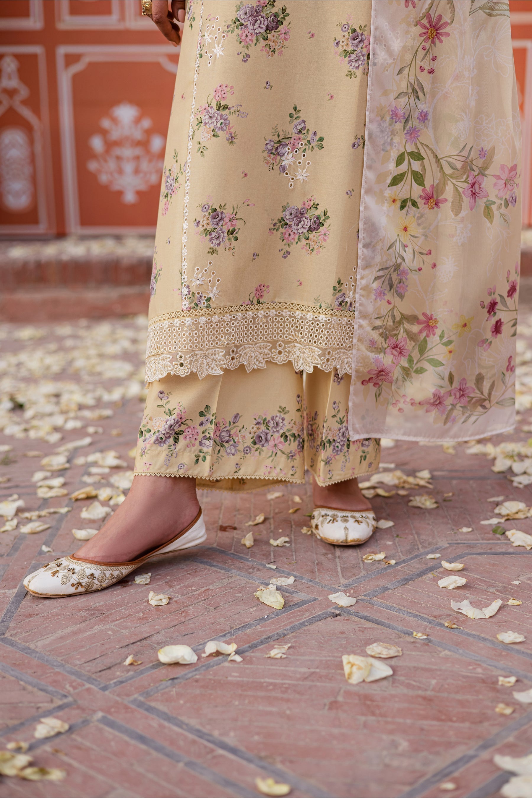 Batik | Festive Eid 26 | Yellow Pie - by Libasekhas UK - Registered Vendor of : Batik - 100% Original Designer Dress