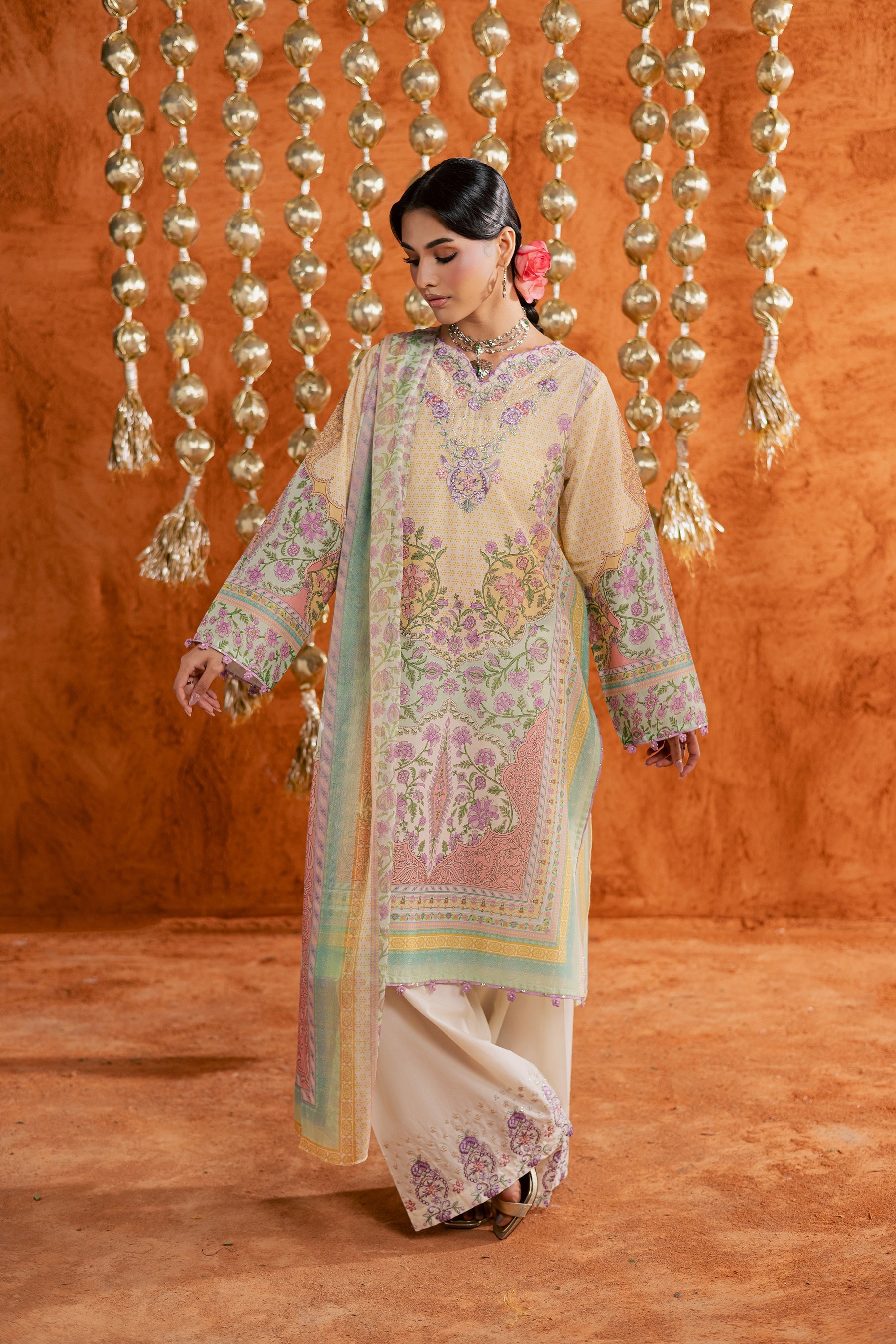 Batik | Festive Eid 26 | Yellow Tofu - by Libasekhas - Registered Vendor of : Batik - 100% Original Designer Dress