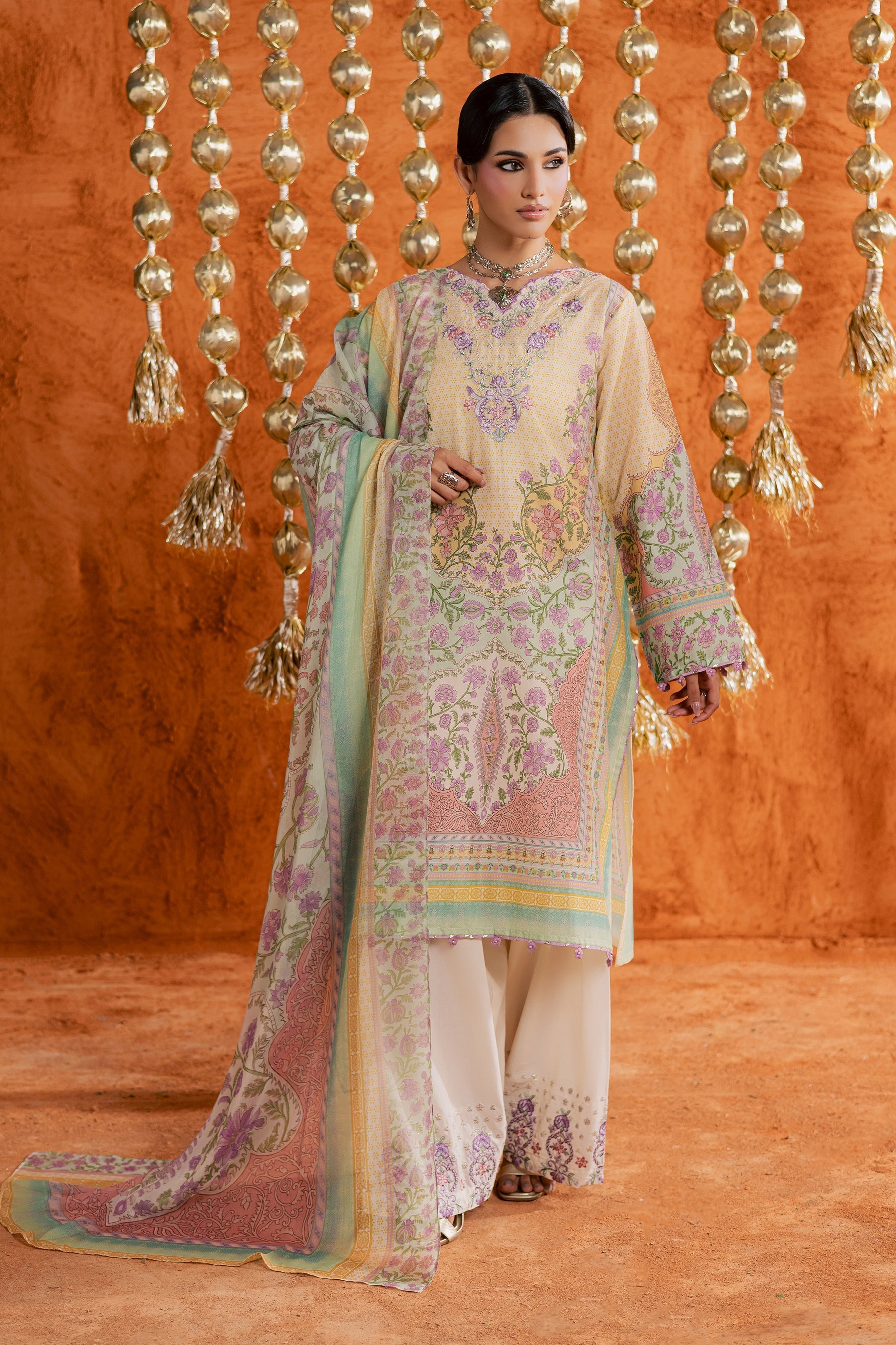 Batik | Festive Eid 26 | Yellow Tofu - by Libasekhas - Registered Vendor of : Batik - 100% Original Designer Dress