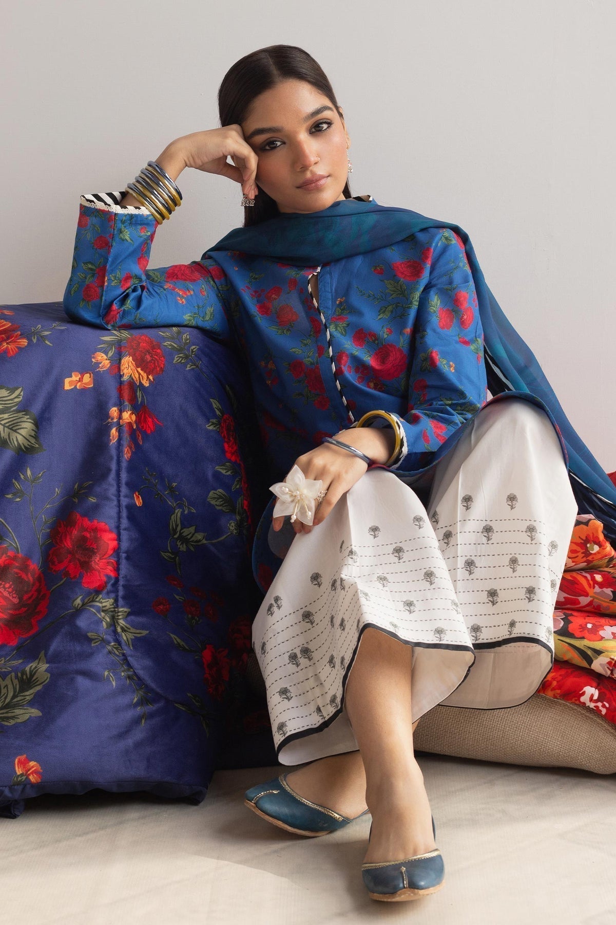 Zara Shahjahan | Coco Prints 24 | BULBUL-D1 - by - Libasekhas UK - Registered Vendor of : Zara Shahjahan - 100% Original Designer Dresss