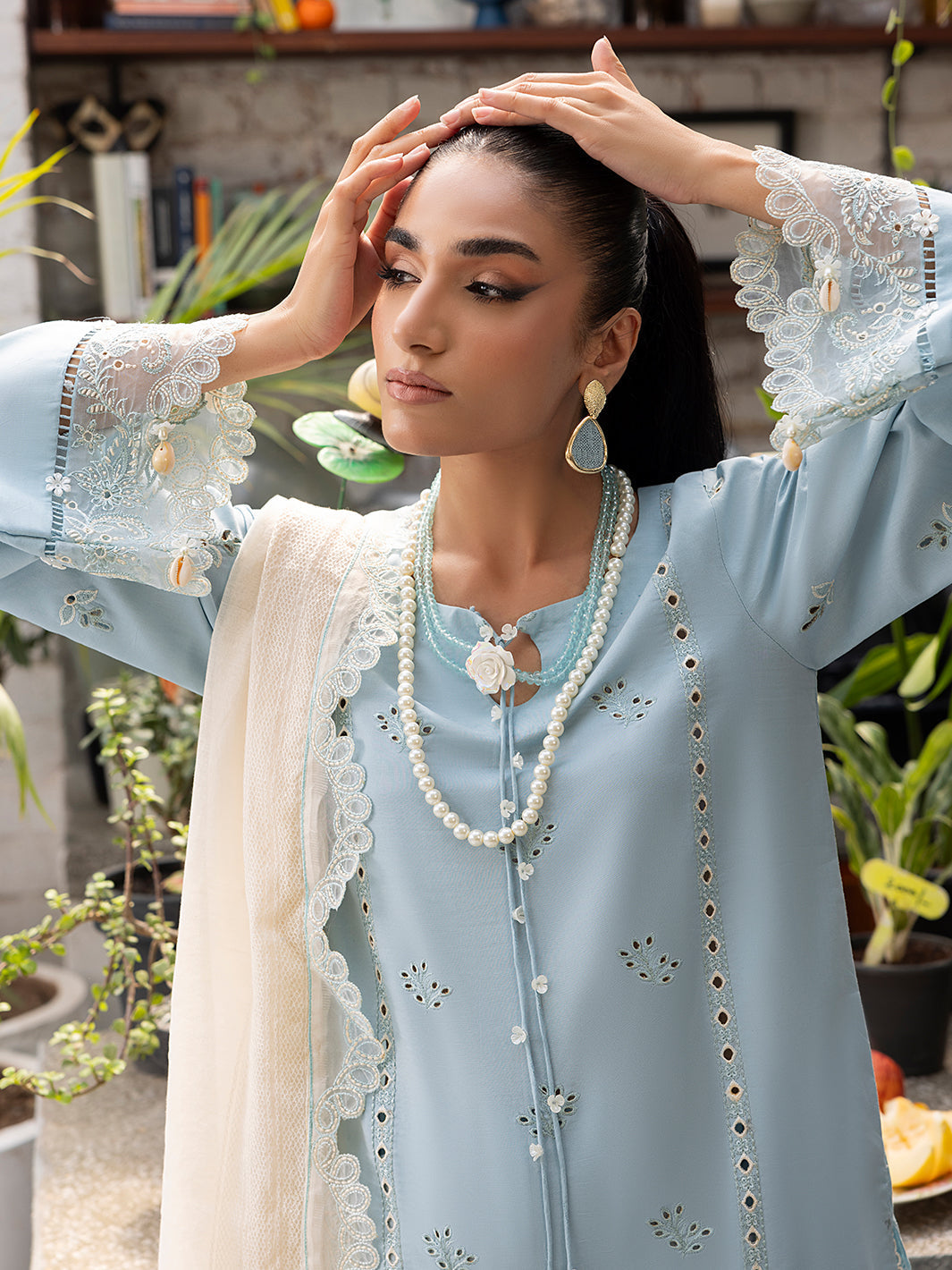 Izel | Meadow Muse Embroidered Lawn 25 | ZARELLE - by - Libasekhas UK - Registered Vendor of : Izel - 100% Original Designer Dresss