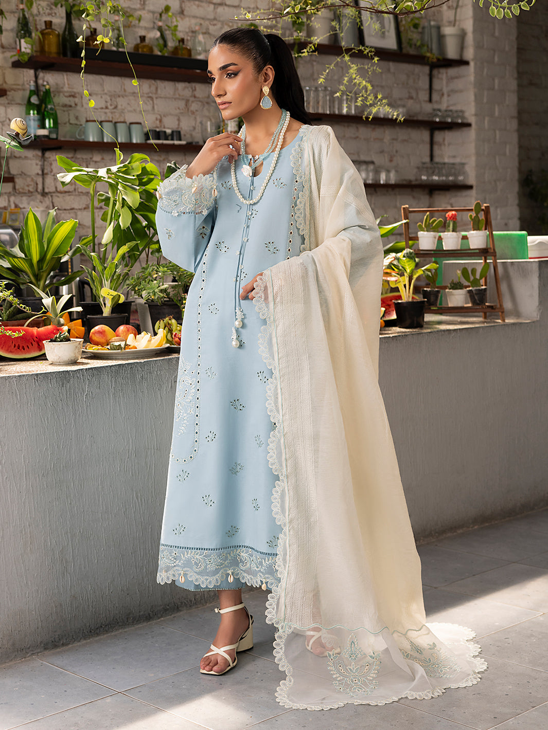 Izel | Meadow Muse Embroidered Lawn 25 | ZARELLE - by - Libasekhas UK - Registered Vendor of : Izel - 100% Original Designer Dresss