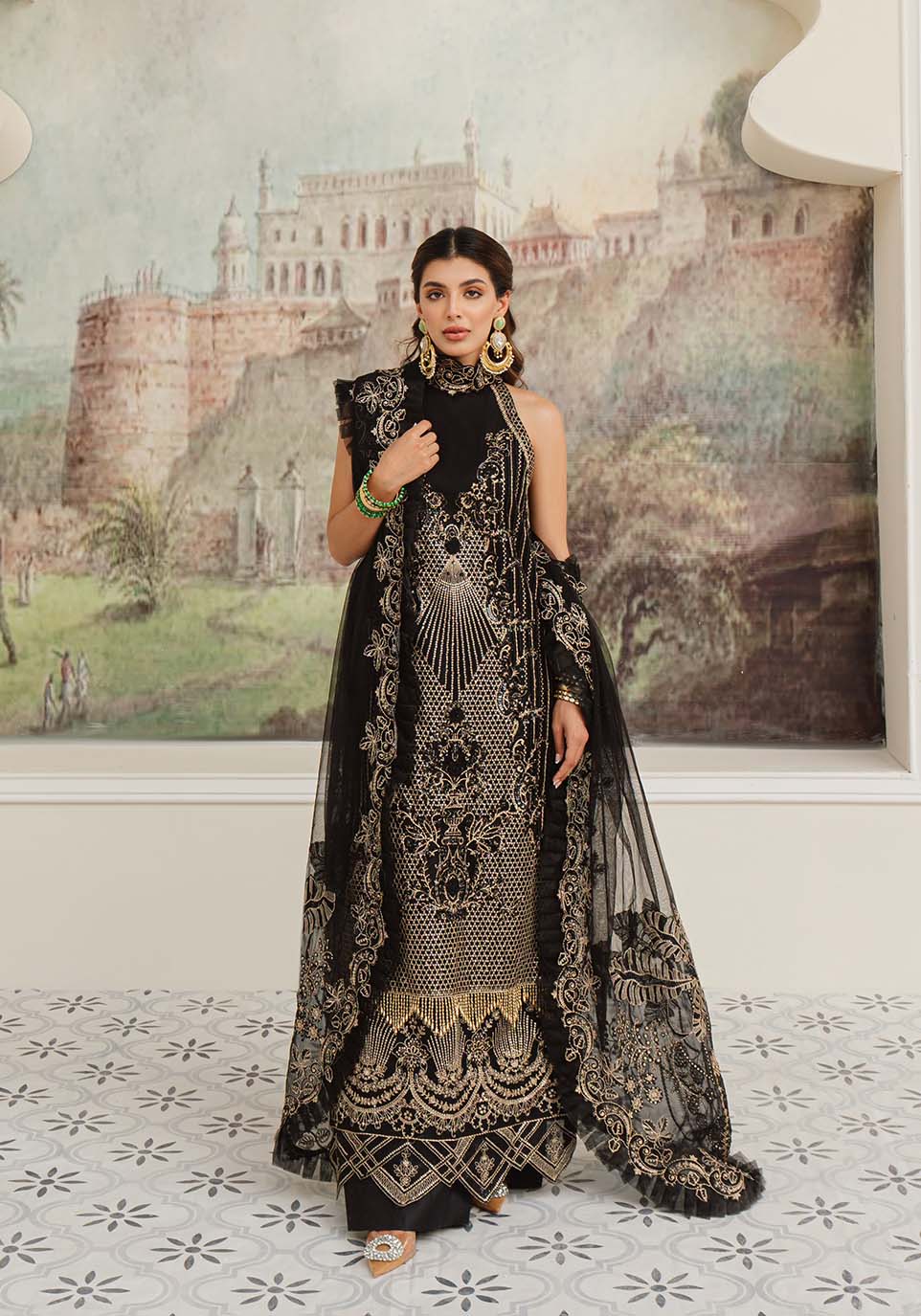 Zarqash | Rubaai Wedding Festive 23 | Lila - by - Libasekhas UK - Registered Vendor of : Zarqash - 100% Original Designer Dresss