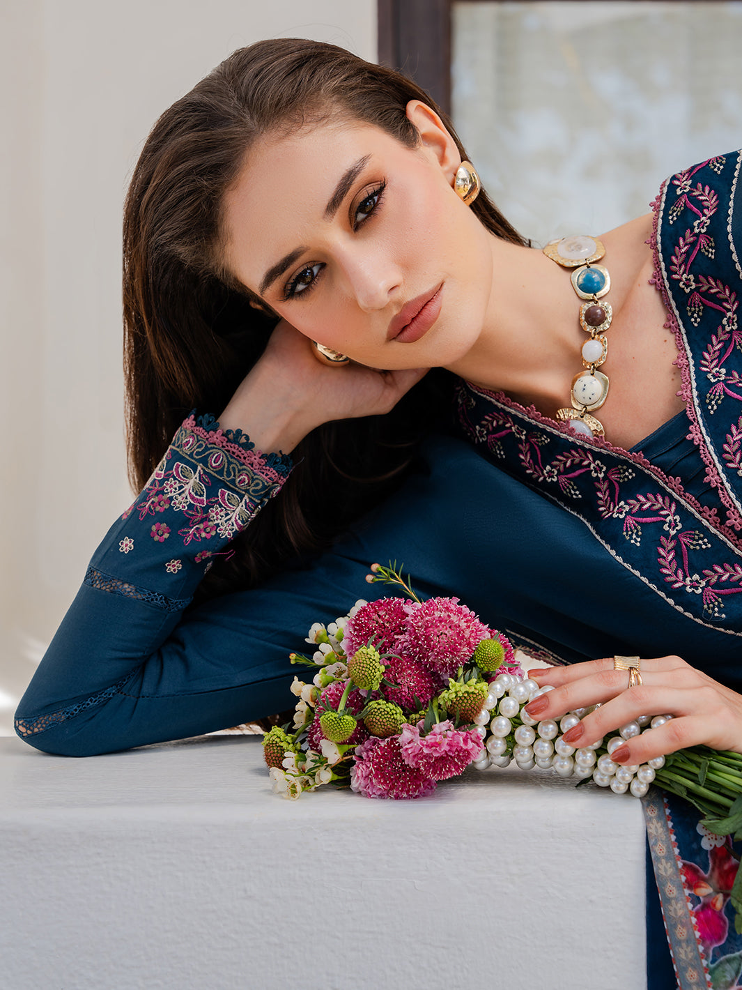 Izel | Dareen Luxury Lawn 26 | Zeenat - by Libasekhas UK - Registered Vendor of : Izel - 100% Original Designer Dress