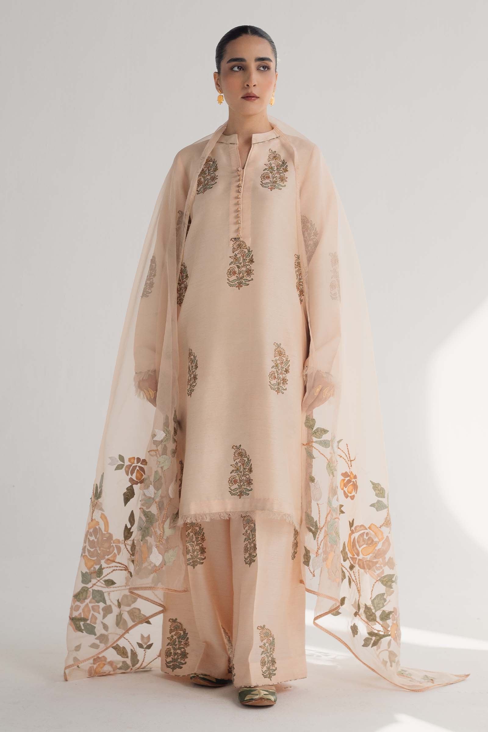 Zara Shahjahan | Handcrafted Suits | ZHC-049 - by - Libasekhas UK - Registered Vendor of : Zara Shahjahan - 100% Original Designer Dresss