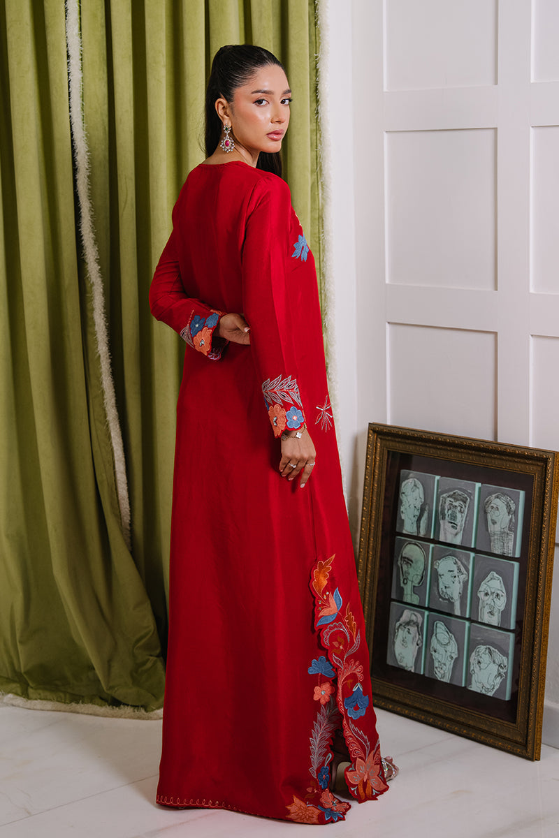 Mina Hassan | Signature Luxe 25 | Crimson Dream Kaftan - by Libasekhas UK - Registered Vendor of : Mina Hassan - 100% Original Designer Dress