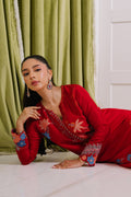 Mina Hasan | Signature Pret | Crimson Dream Kaftan - by Libasekhas - Registered Vendor of : Mina Hasan - 100% Original Designer Dress