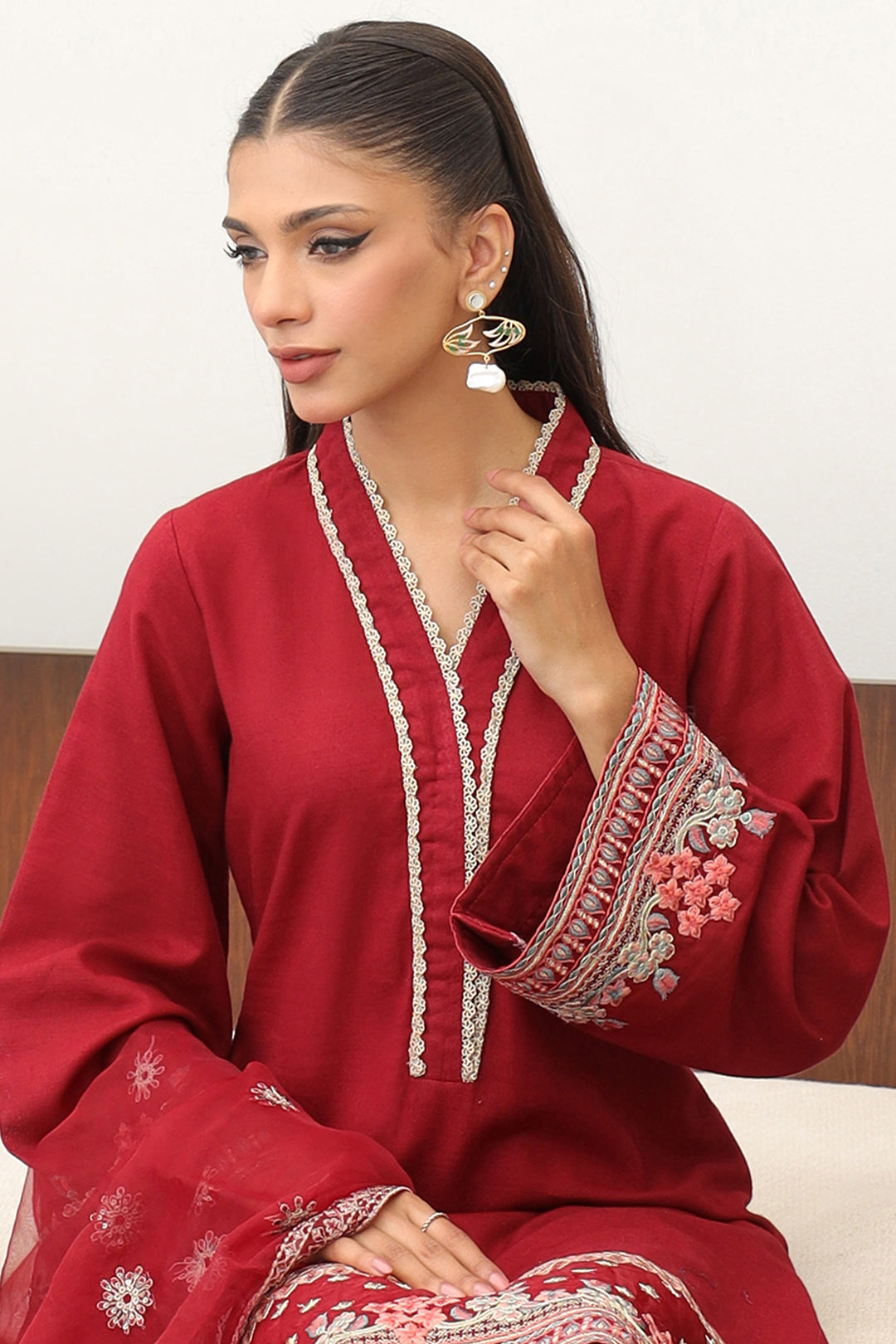 Zellbury | Winter Pret | Embroidered Kurta Dupatta Trouser - 3278 - by - Libasekhas UK - Registered Vendor of : Zellbury Women - 100% Original Designer Dresss