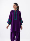Zainab Chottani | Aara Casual Pret |  Blushing Plum - by - Libasekhas UK - Registered Vendor of : Zainab Chottani - 100% Original Designer Dresss