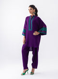 Zainab Chottani | Aara Casual Pret |  Blushing Plum - by - Libasekhas UK - Registered Vendor of : Zainab Chottani - 100% Original Designer Dresss