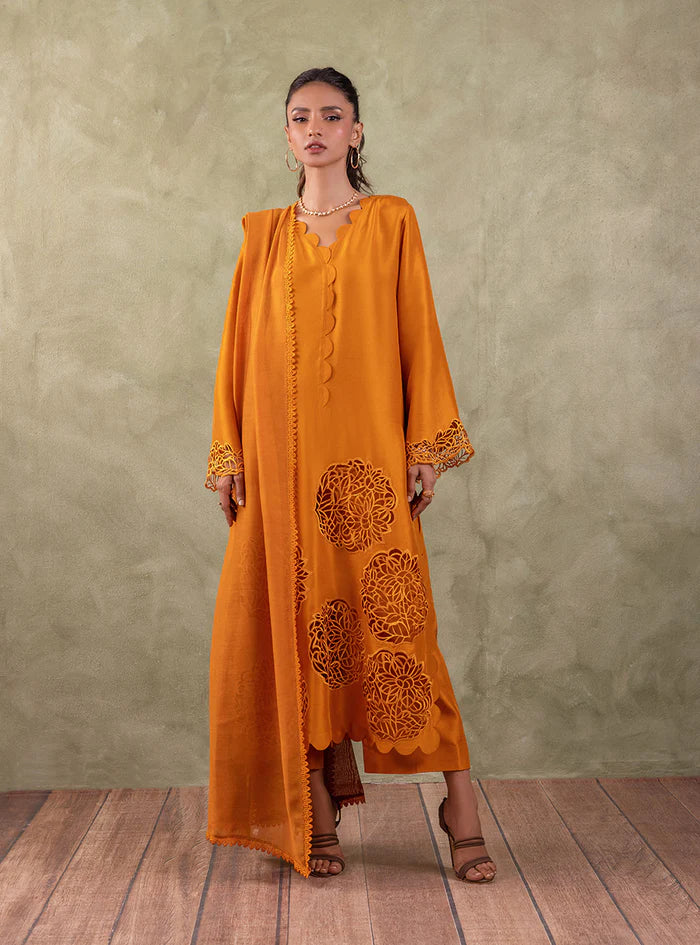 Zainab Chottani | Eid Edit 24 | Burning Amber - by - Libasekhas UK - Registered Vendor of : Zainab Chottani - 100% Original Designer Dresss