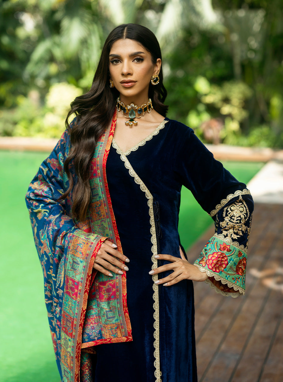 Zainab Chottani | Makhmal Luxe Pret | Farrin - by - Libasekhas UK - Registered Vendor of : Zainab Chottani - 100% Original Designer Dresss