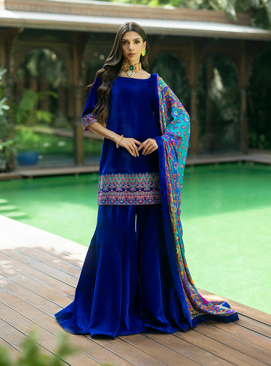 Zainab Chottani | Makhmal Luxe Pret | Marjan - by - Libasekhas UK - Registered Vendor of : Zainab Chottani - 100% Original Designer Dresss