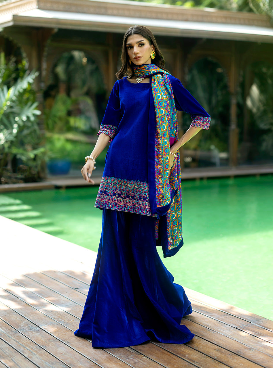 Zainab Chottani | Makhmal Luxe Pret | Marjan - by - Libasekhas UK - Registered Vendor of : Zainab Chottani - 100% Original Designer Dresss