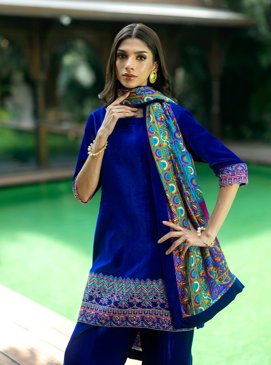 Zainab Chottani | Makhmal Luxe Pret | Marjan - by - Libasekhas UK - Registered Vendor of : Zainab Chottani - 100% Original Designer Dresss