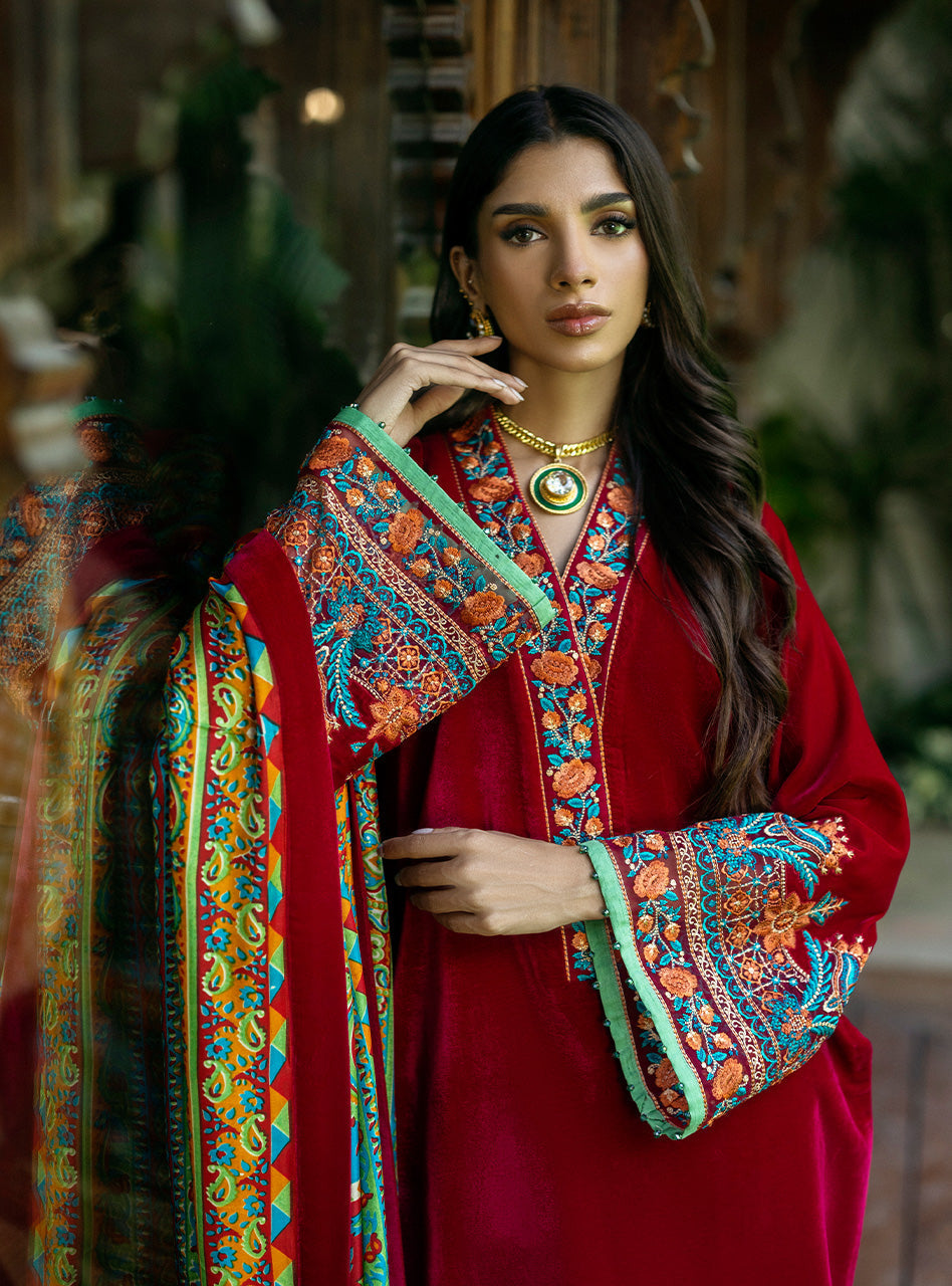 Zainab Chottani | Makhmal Luxe Pret | Shehla - by - Libasekhas UK - Registered Vendor of : Zainab Chottani - 100% Original Designer Dresss