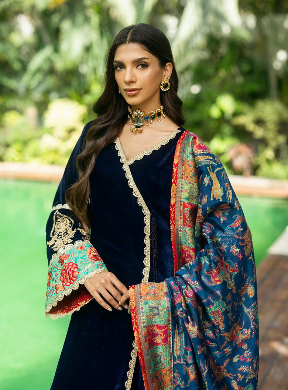 Zainab Chottani | Makhmal Luxe Pret | Farrin - by - Libasekhas UK - Registered Vendor of : Zainab Chottani - 100% Original Designer Dresss