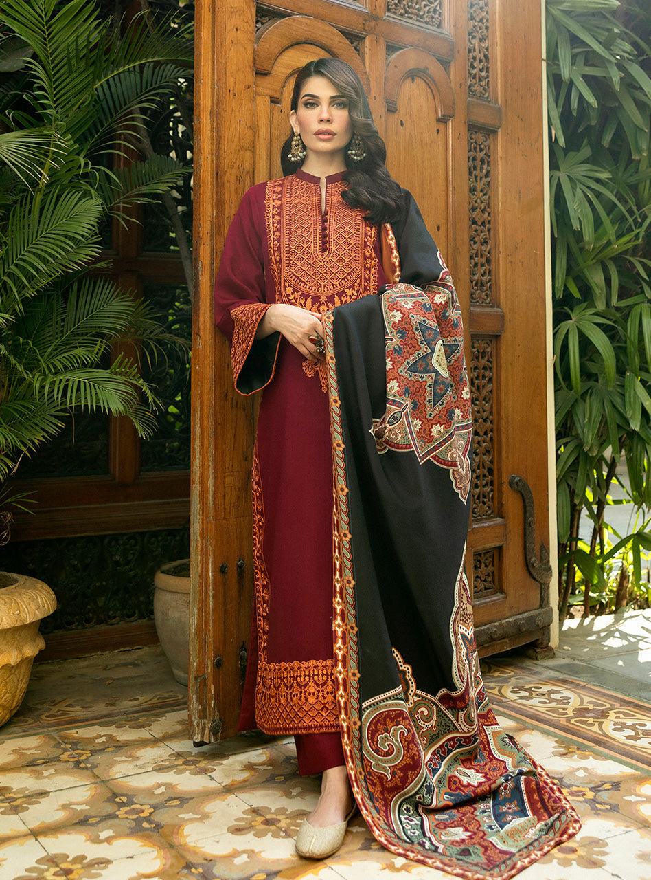Zainab Chottani | Winter Shawls 24 |  Sila - by - Libasekhas UK - Registered Vendor of : Zainab Chottani - 100% Original Designer Dresss