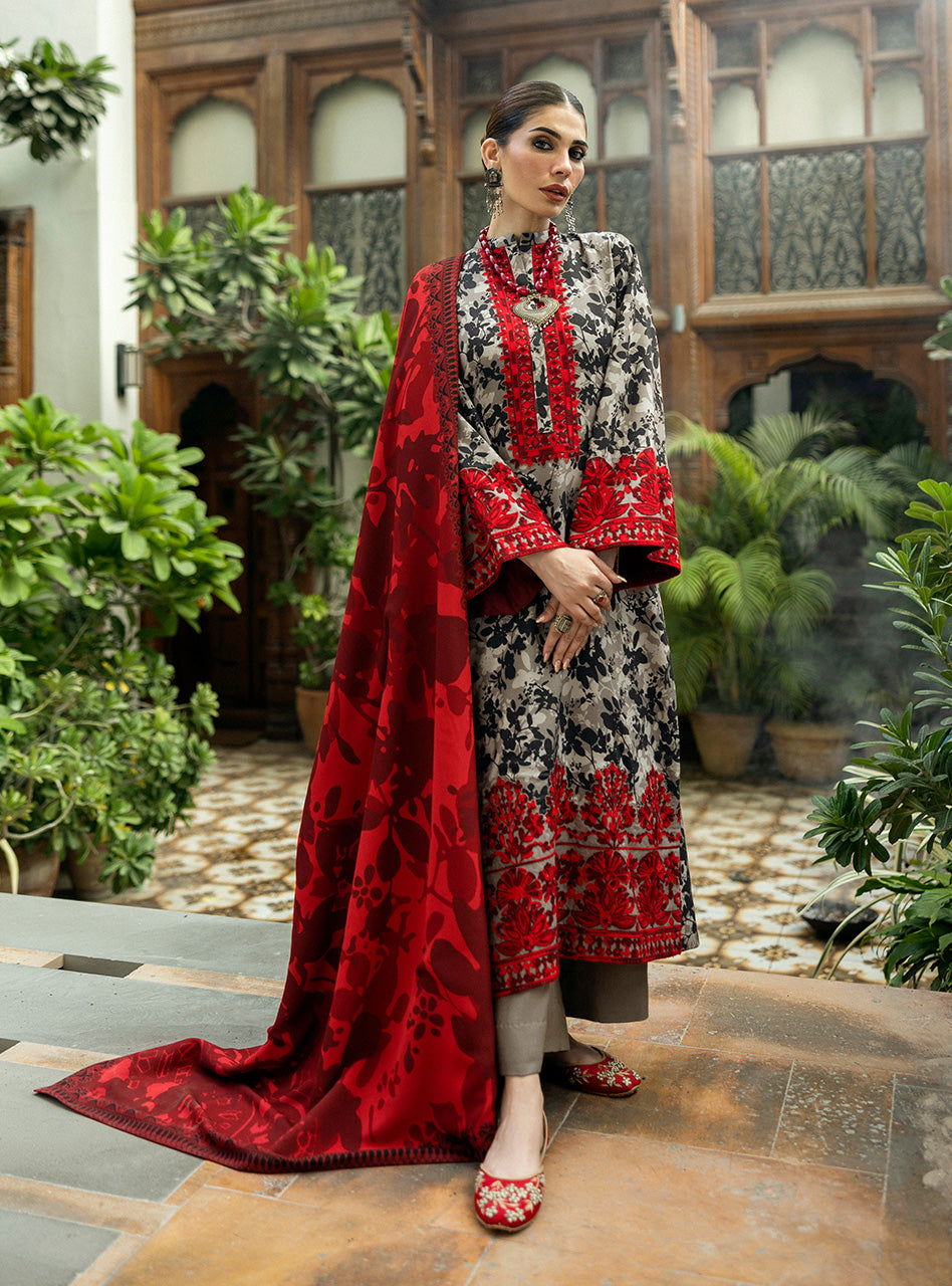 Zainab Chottani | Winter Shawls 24 |  Zemestan - by - Libasekhas UK - Registered Vendor of : Zainab Chottani - 100% Original Designer Dresss