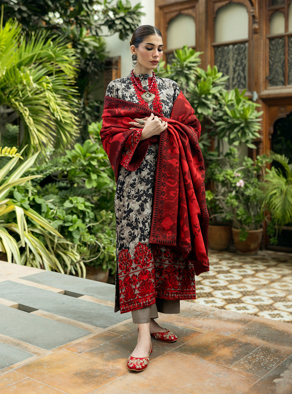 Zainab Chottani | Winter Shawls 24 |  Zemestan - by - Libasekhas UK - Registered Vendor of : Zainab Chottani - 100% Original Designer Dresss
