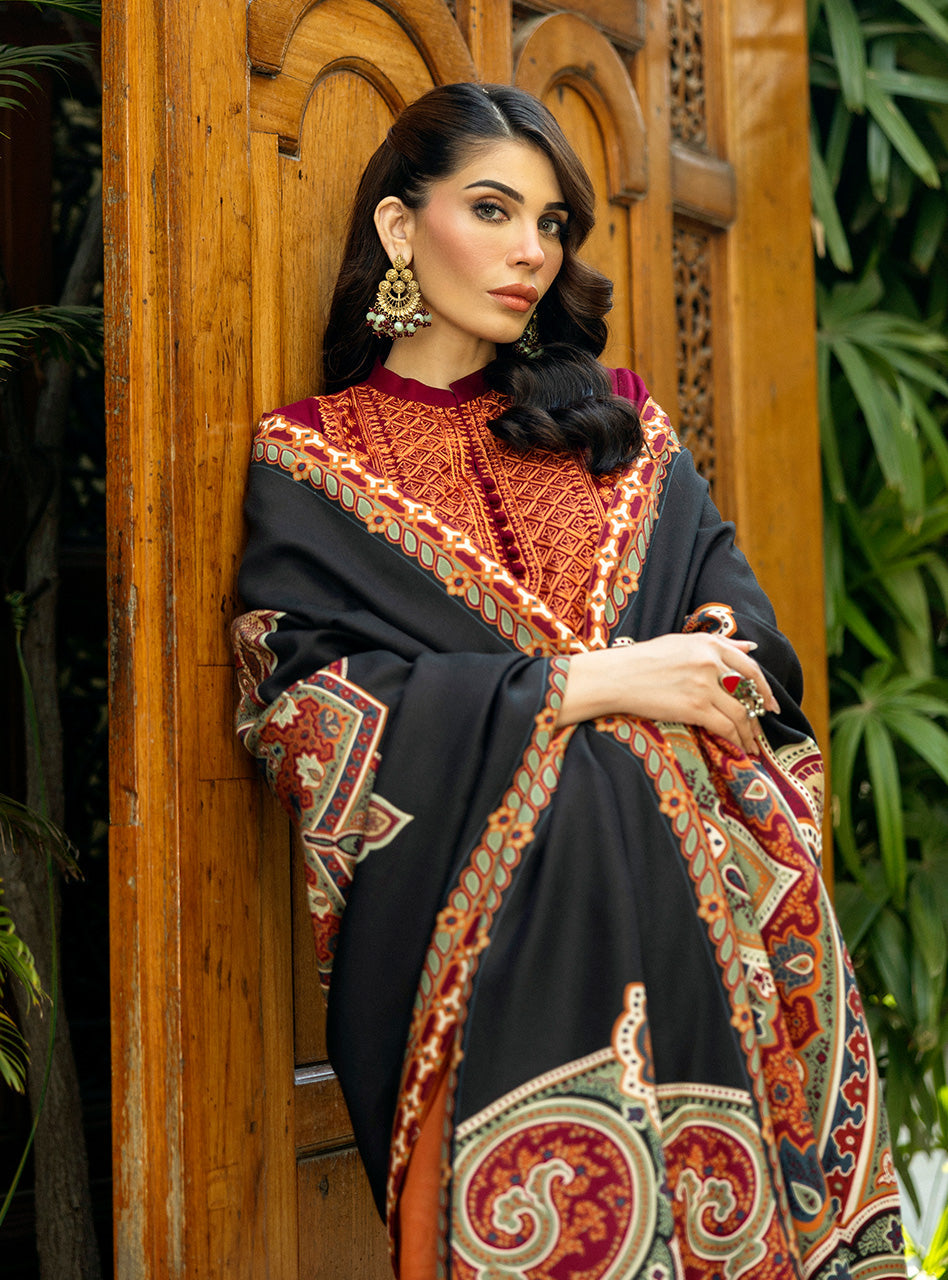 Zainab Chottani | Winter Shawls 24 |  Sila - by - Libasekhas UK - Registered Vendor of : Zainab Chottani - 100% Original Designer Dresss