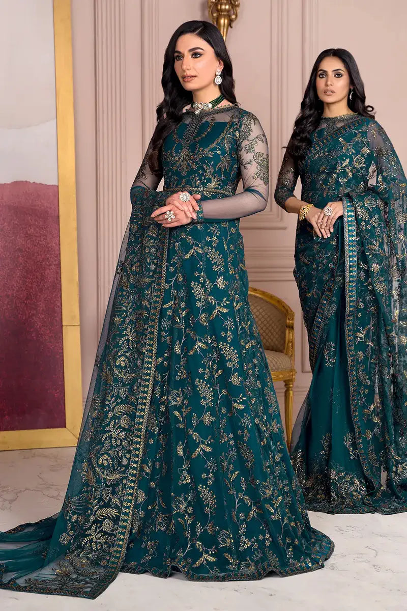 Zarif | Afreen Formals | ZA 01 EVERGREEN - by - Libasekhas UK - Registered Vendor of : Zarif - 100% Original Designer Dresss