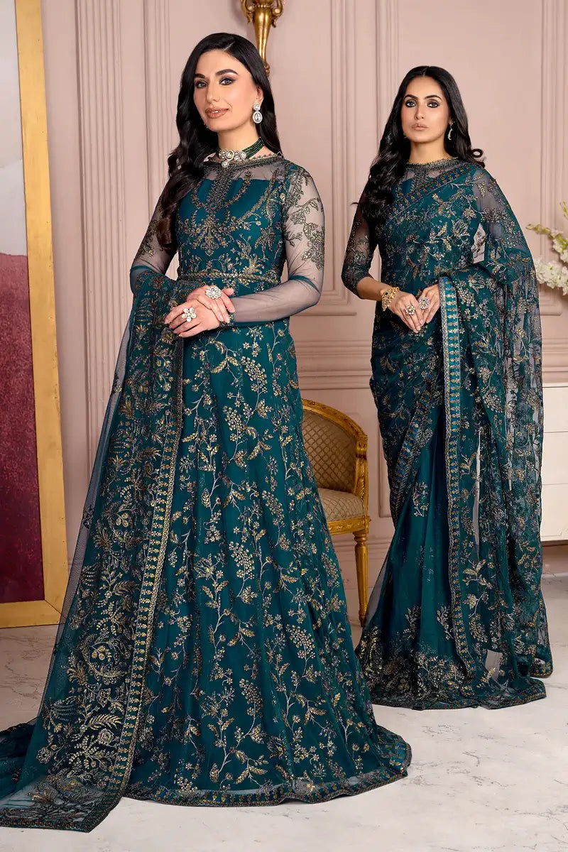 Zarif | Afreen Formals | ZA 01 EVERGREEN - by - Libasekhas UK - Registered Vendor of : Zarif - 100% Original Designer Dresss