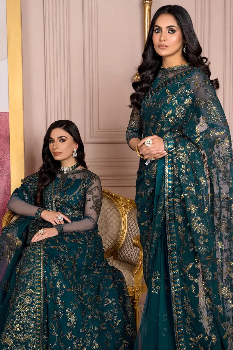 Zarif | Afreen Formals | ZA 01 EVERGREEN - by - Libasekhas UK - Registered Vendor of : Zarif - 100% Original Designer Dresss