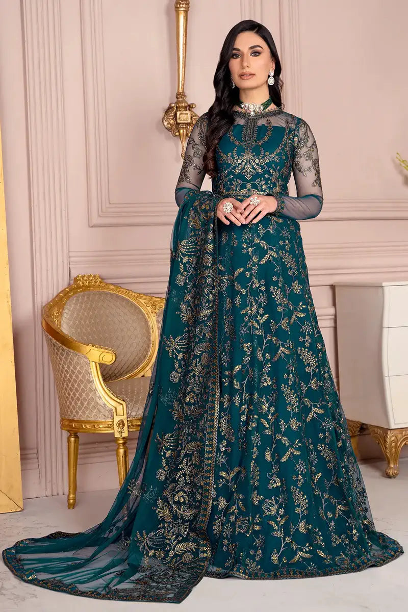 Zarif | Afreen Formals | ZA 01 EVERGREEN - by - Libasekhas UK - Registered Vendor of : Zarif - 100% Original Designer Dresss