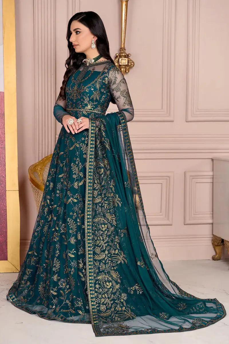 Zarif | Afreen Formals | ZA 01 EVERGREEN - by - Libasekhas UK - Registered Vendor of : Zarif - 100% Original Designer Dresss