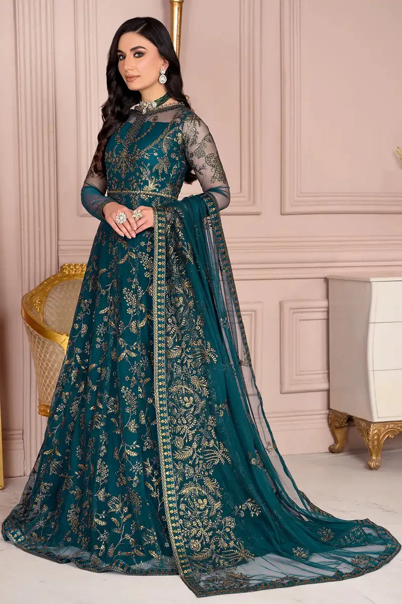 Zarif | Afreen Formals | ZA 01 EVERGREEN - by - Libasekhas UK - Registered Vendor of : Zarif - 100% Original Designer Dresss