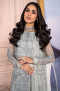 Zarif | Afreen Formals | ZA 02 STEEL GREY - by - Libasekhas UK - Registered Vendor of : Zarif - 100% Original Designer Dresss