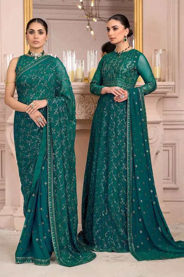 Zarif | Afreen Formals | ZA 07 TROPICAL - by - Libasekhas UK - Registered Vendor of : Zarif - 100% Original Designer Dresss
