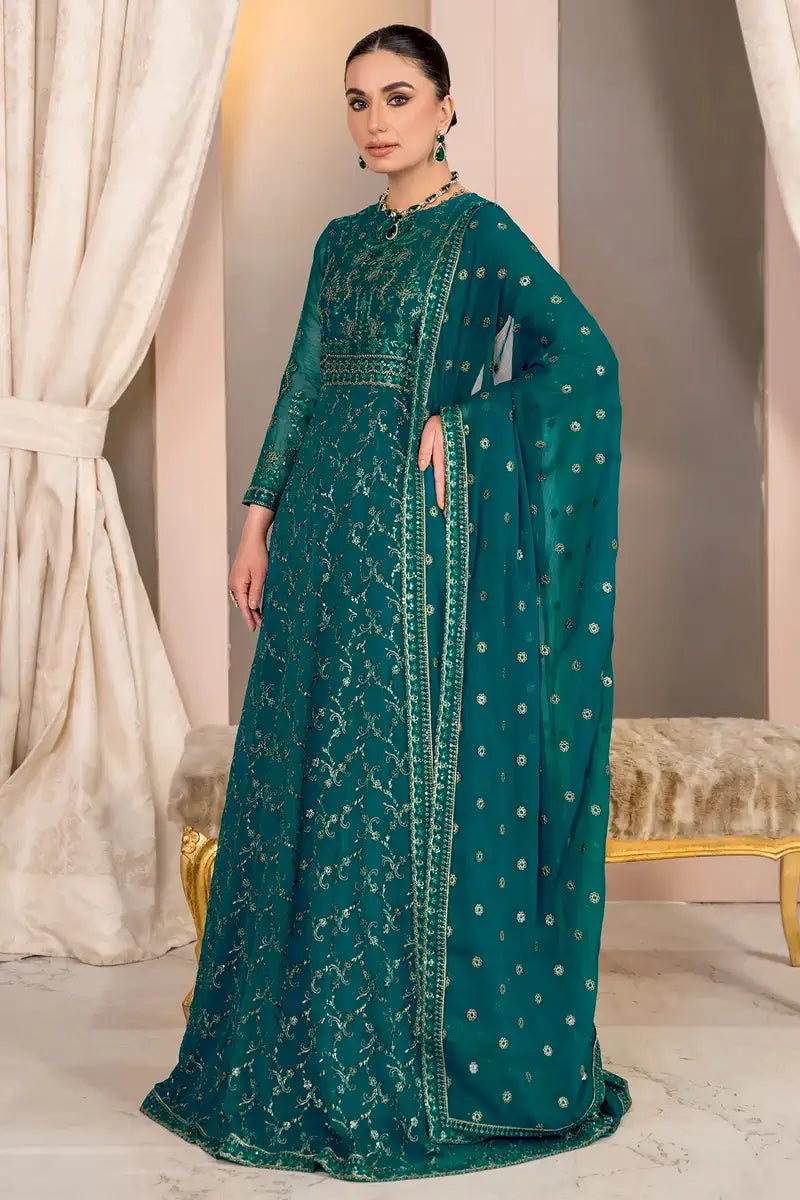 Zarif | Afreen Formals | ZA 07 TROPICAL - by - Libasekhas UK - Registered Vendor of : Zarif - 100% Original Designer Dresss
