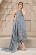 Zarif | Falak Formals | ZF 05 BLUE BELL - by - Libasekhas UK - Registered Vendor of : Zarif - 100% Original Designer Dresss