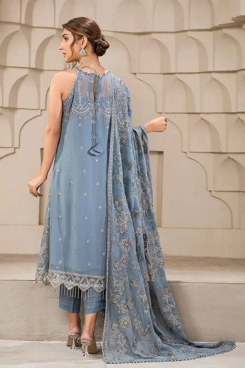 Zarif | Falak Formals | ZF 05 BLUE BELL - by - Libasekhas UK - Registered Vendor of : Zarif - 100% Original Designer Dresss