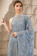 Zarif | Falak Formals | ZF 05 BLUE BELL - by - Libasekhas UK - Registered Vendor of : Zarif - 100% Original Designer Dresss