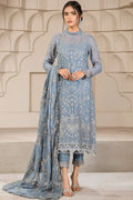 Zarif | Falak Formals | ZF 05 BLUE BELL - by - Libasekhas UK - Registered Vendor of : Zarif - 100% Original Designer Dresss