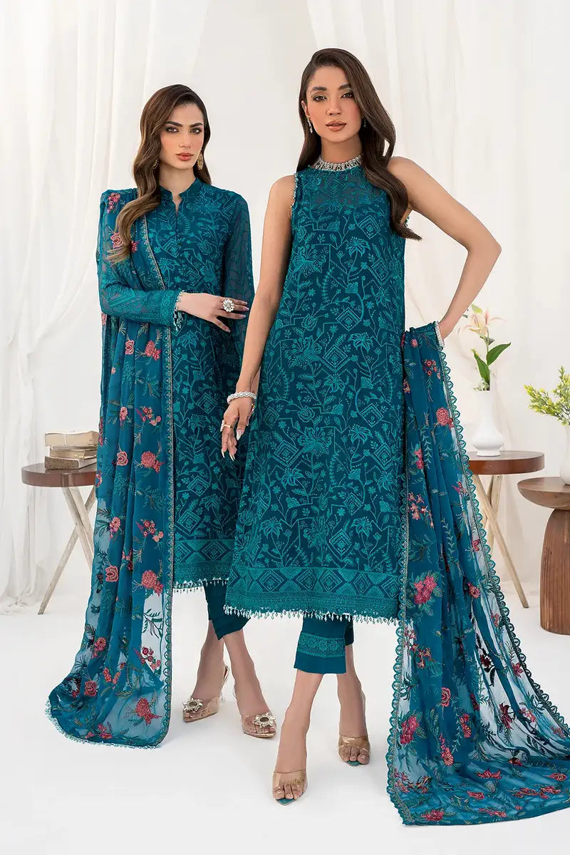 Zarif | LA CELESTE LUXURY Formals | ZLC 03 GARDENIA - by - Libasekhas UK - Registered Vendor of : Zarif - 100% Original Designer Dresss