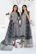 Zarif | LA CELESTE LUXURY Formals | ZLC 05 ASH GREY - by - Libasekhas UK - Registered Vendor of : Zarif - 100% Original Designer Dresss