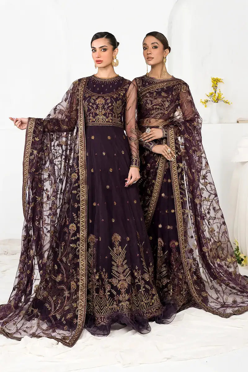 Zarif | LA CELESTE LUXURY Formals | ZLC 06 LAVENDER - by - Libasekhas UK - Registered Vendor of : Zarif - 100% Original Designer Dresss